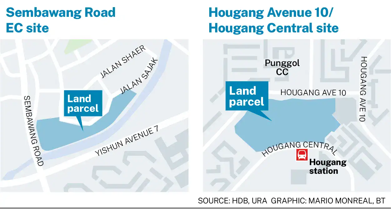 Both parcels are on the confirmed list under the government land sales programme for H1 2025. GRAPHIC: BT VISUAL