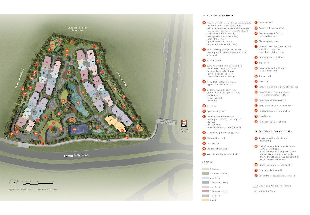 Lentor Hills Residences Siteplan Level 1